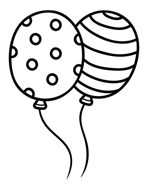 balloon clipart black and white